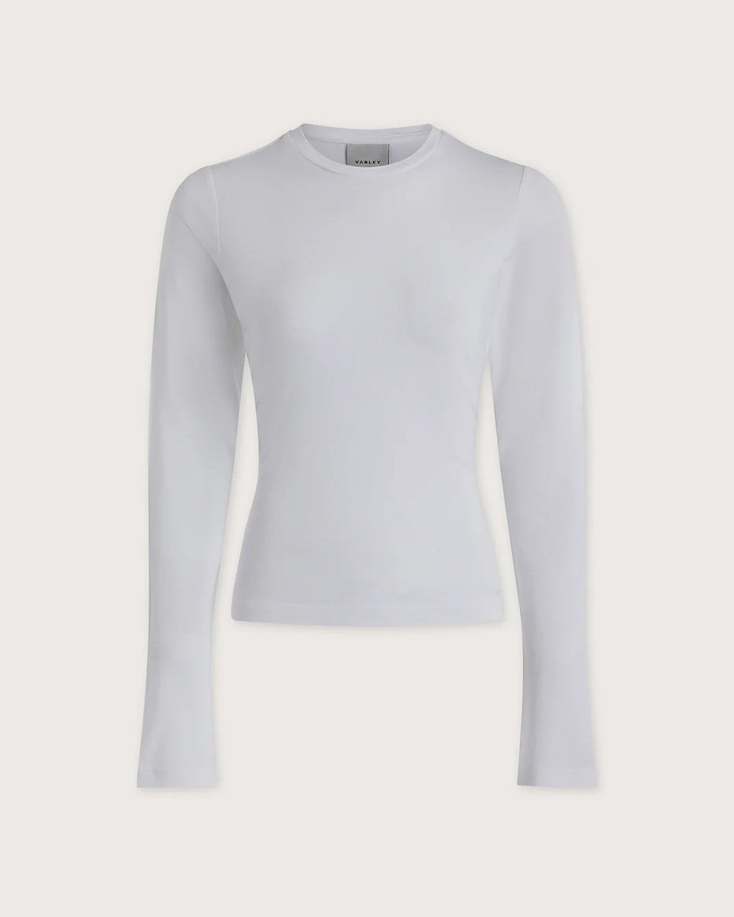 Edna Long Sleeve Fitted Tee - White
