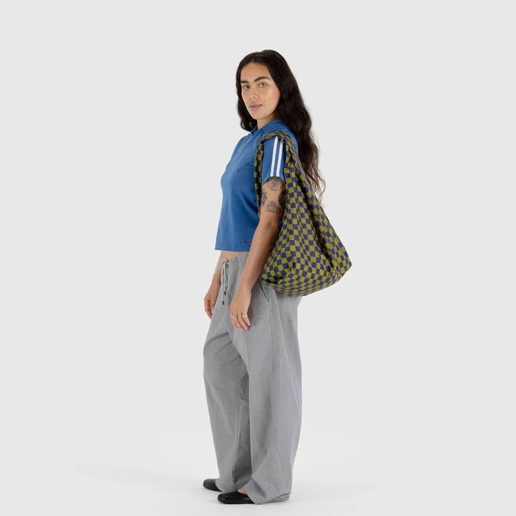 Standard Baggu - Pear Navy Check