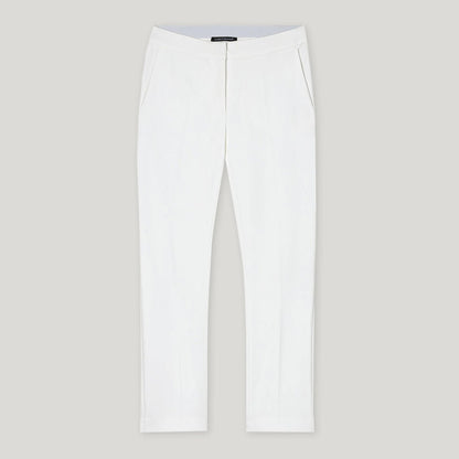 Elastic Back Gabardine Stretch Trousers - Off White