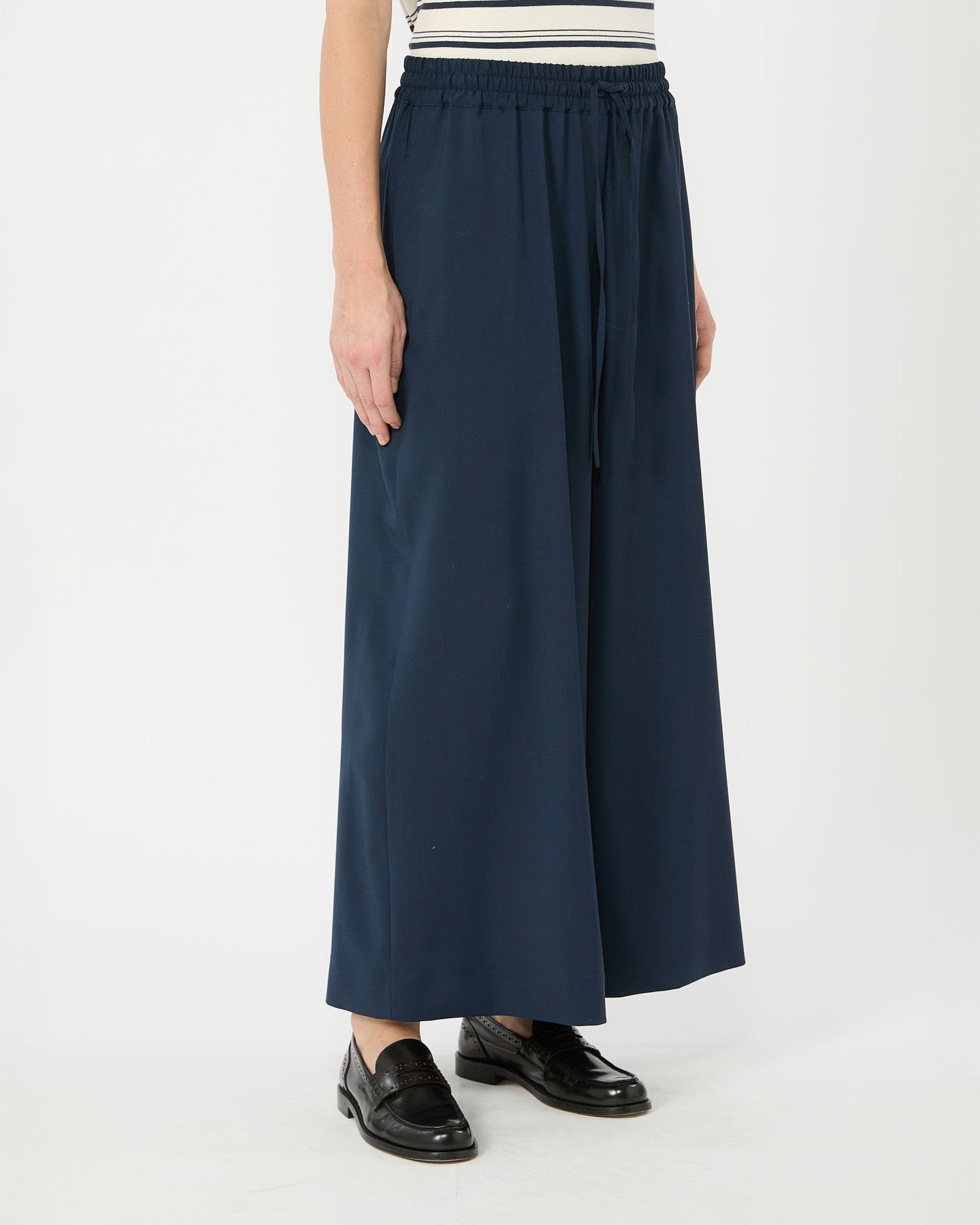 Delmo Navy Wool Trouser - Navy