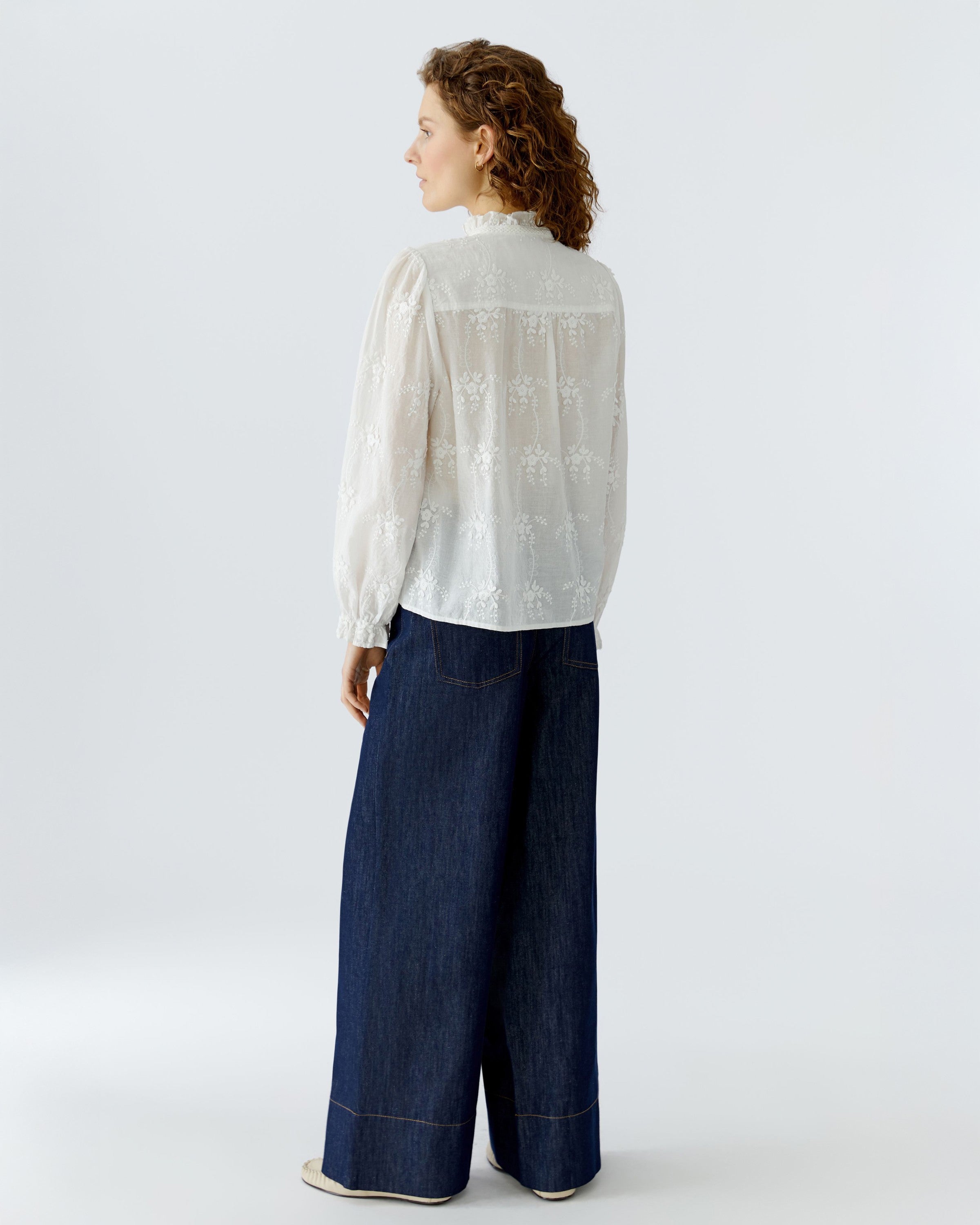 Embroidered Blouse - Cloud Dancer