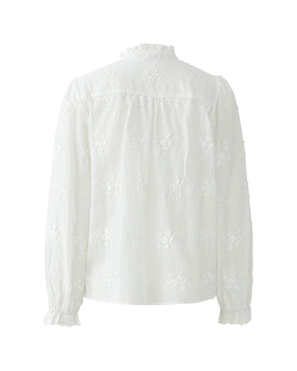 Embroidered Blouse - Cloud Dancer