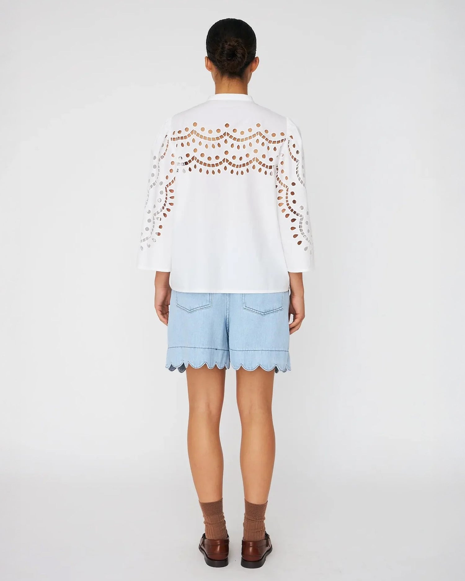 Embroidery Anglaise Shirt - White