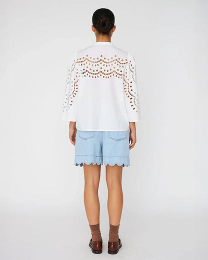 Embroidery Anglaise Shirt - White