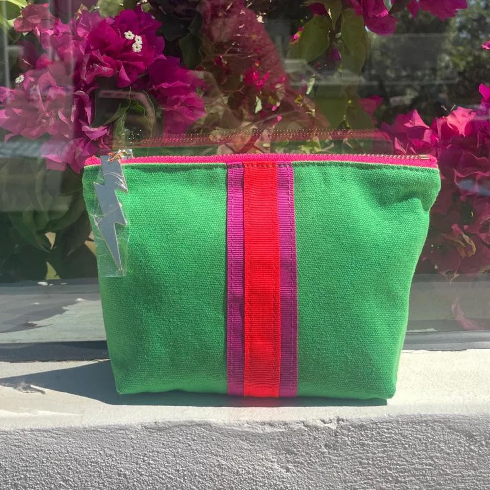 Small Lucky Stripe Bag - Emerald