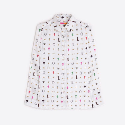 Equestrian Badge Shirt - White