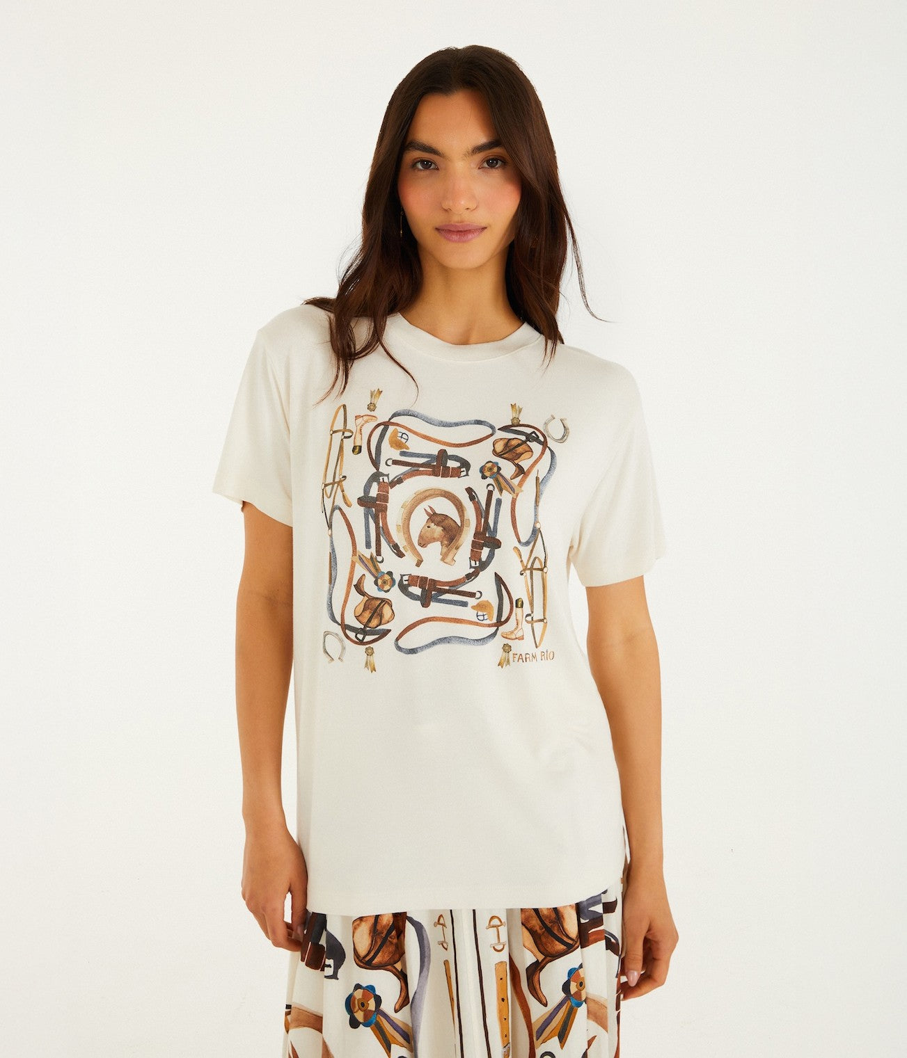 Equestrian Slim T-Shirt - Off-White