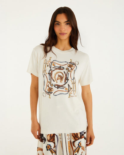 Equestrian Slim T-Shirt - Off-White