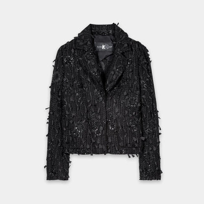 Eyelash Sequin Tweed Jacket - Luxury Tweed