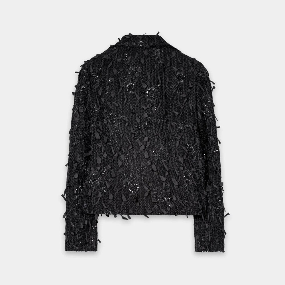 Eyelash Sequin Tweed Jacket - Luxury Tweed