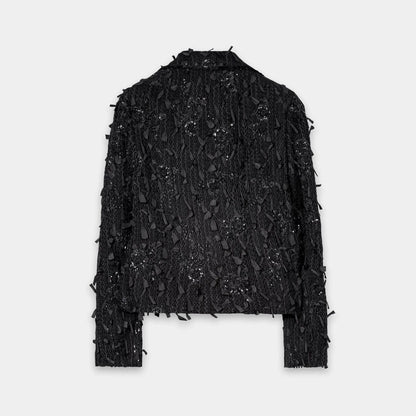 Eyelash Sequin Tweed Jacket - Luxury Tweed