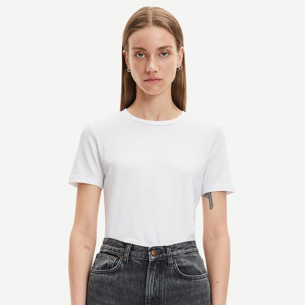 Ester Short Sleeve Fitted Tee - White