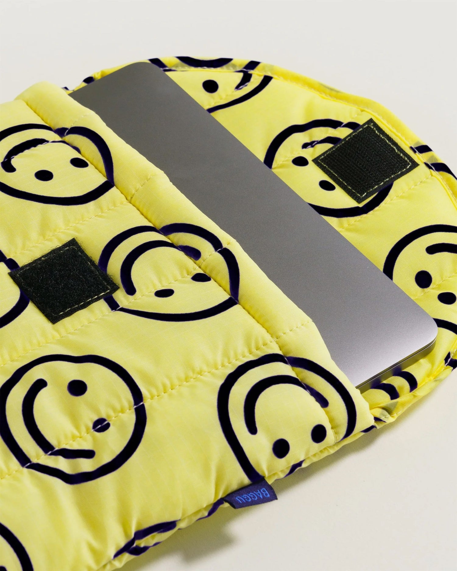 Puffy Laptop Sleeve 13&quot;/14&quot; - Yellow Happy