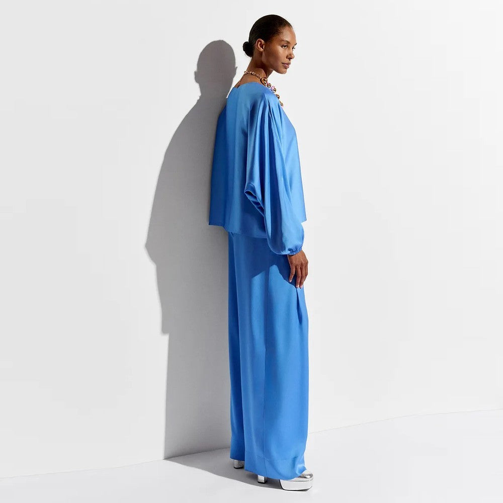 Fault Wide Leg Trousers - Bright Sky