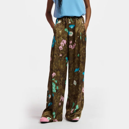 Fault Wide Leg Trousers - Pine Forest