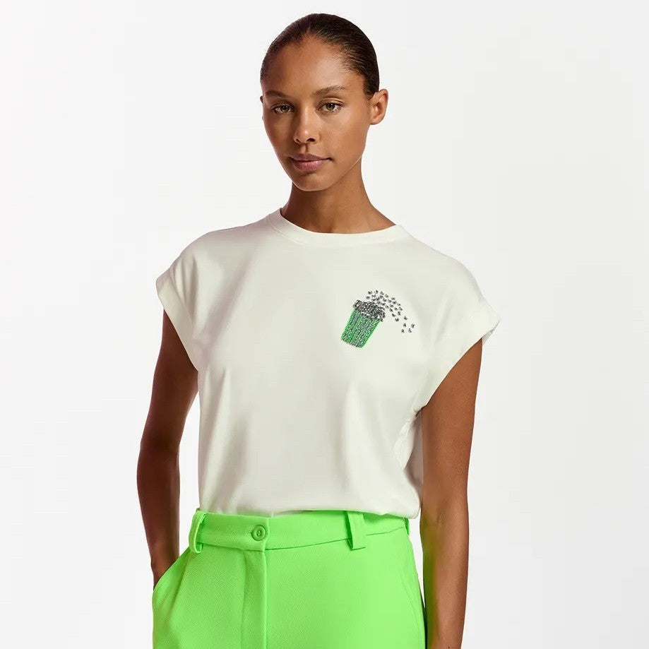 Faustina Embroidered T-Shirt - Off White