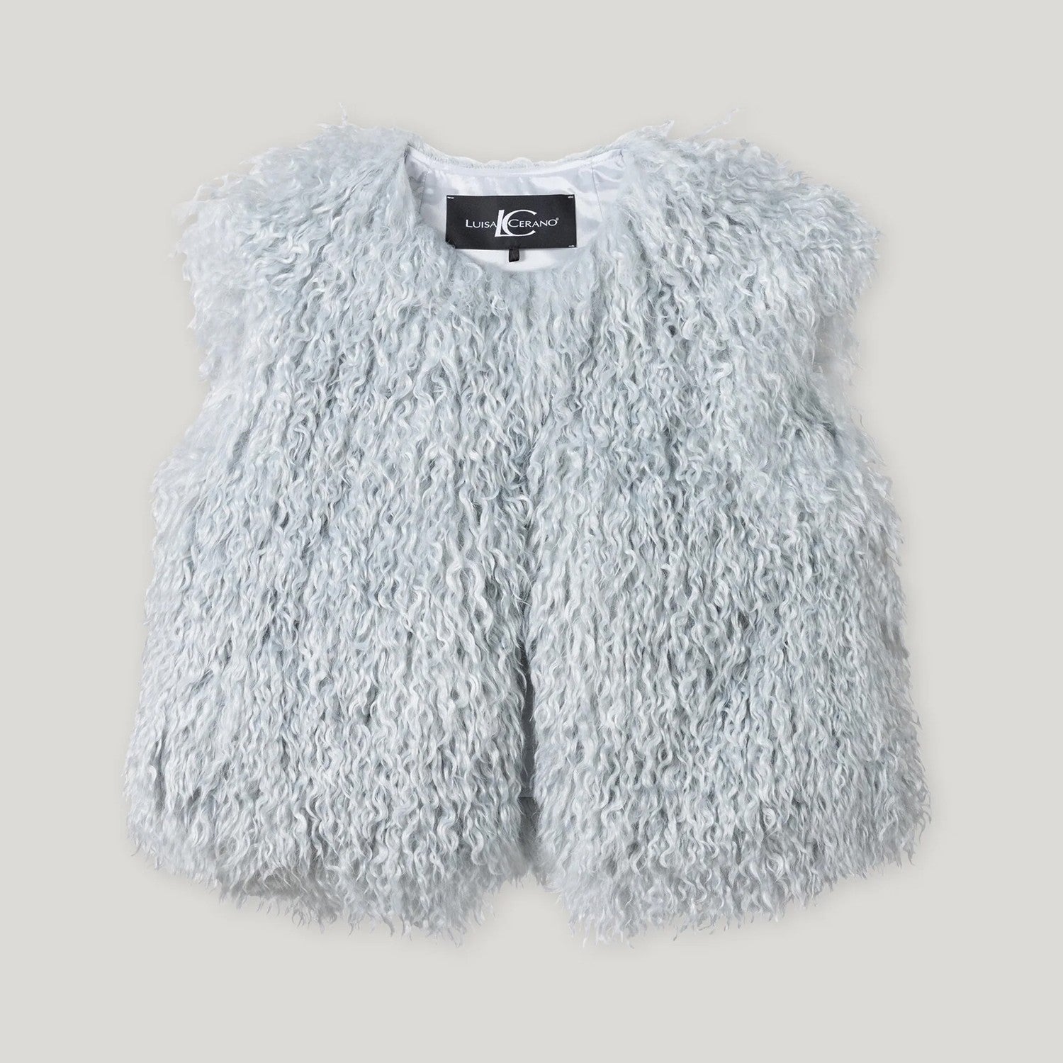 Faux Fur Gilet - Light Blue