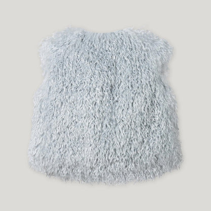 Faux Fur Gilet - Light Blue