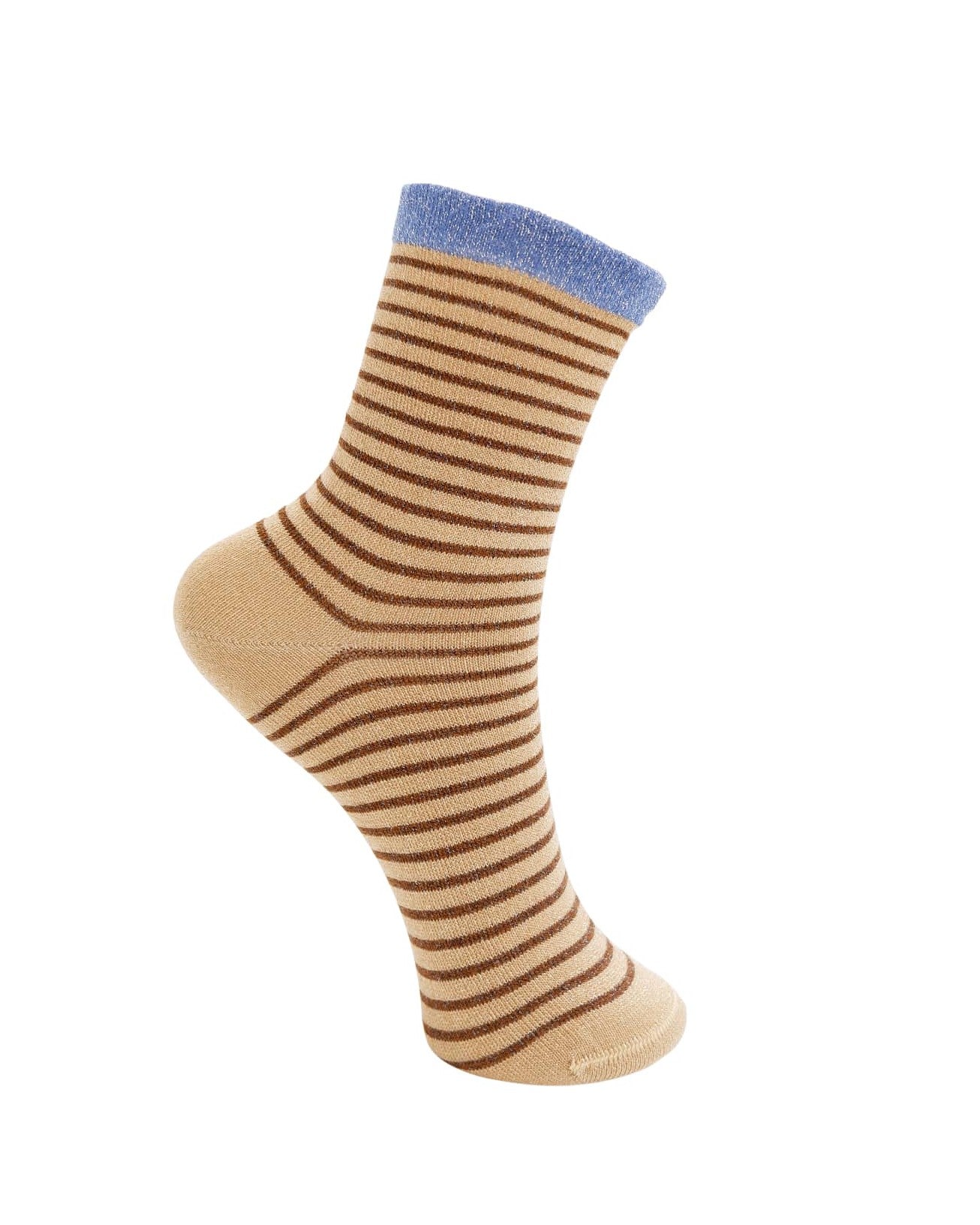 Flash Stripe Sock - Latte