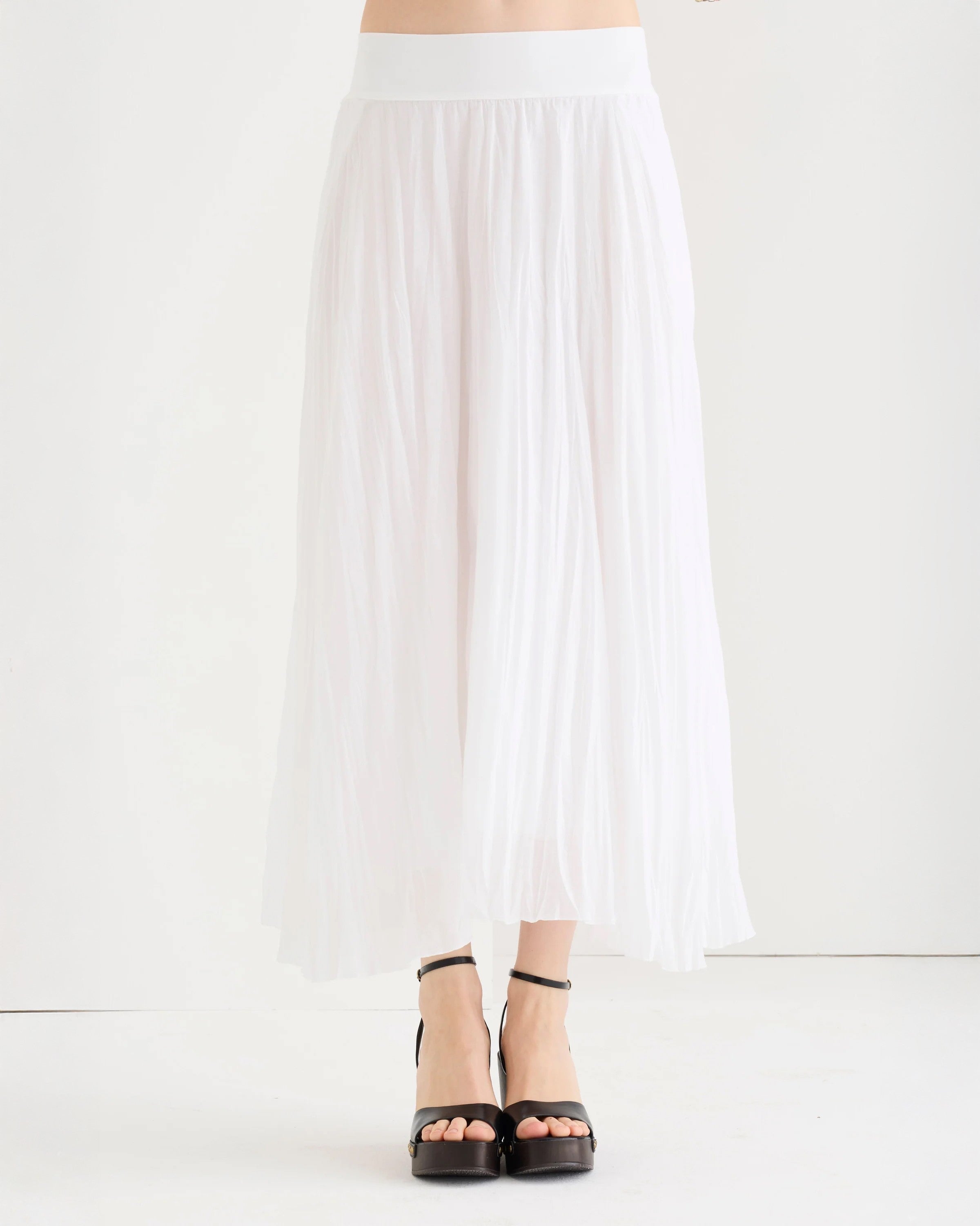 Floaty Pull On Skirt - White