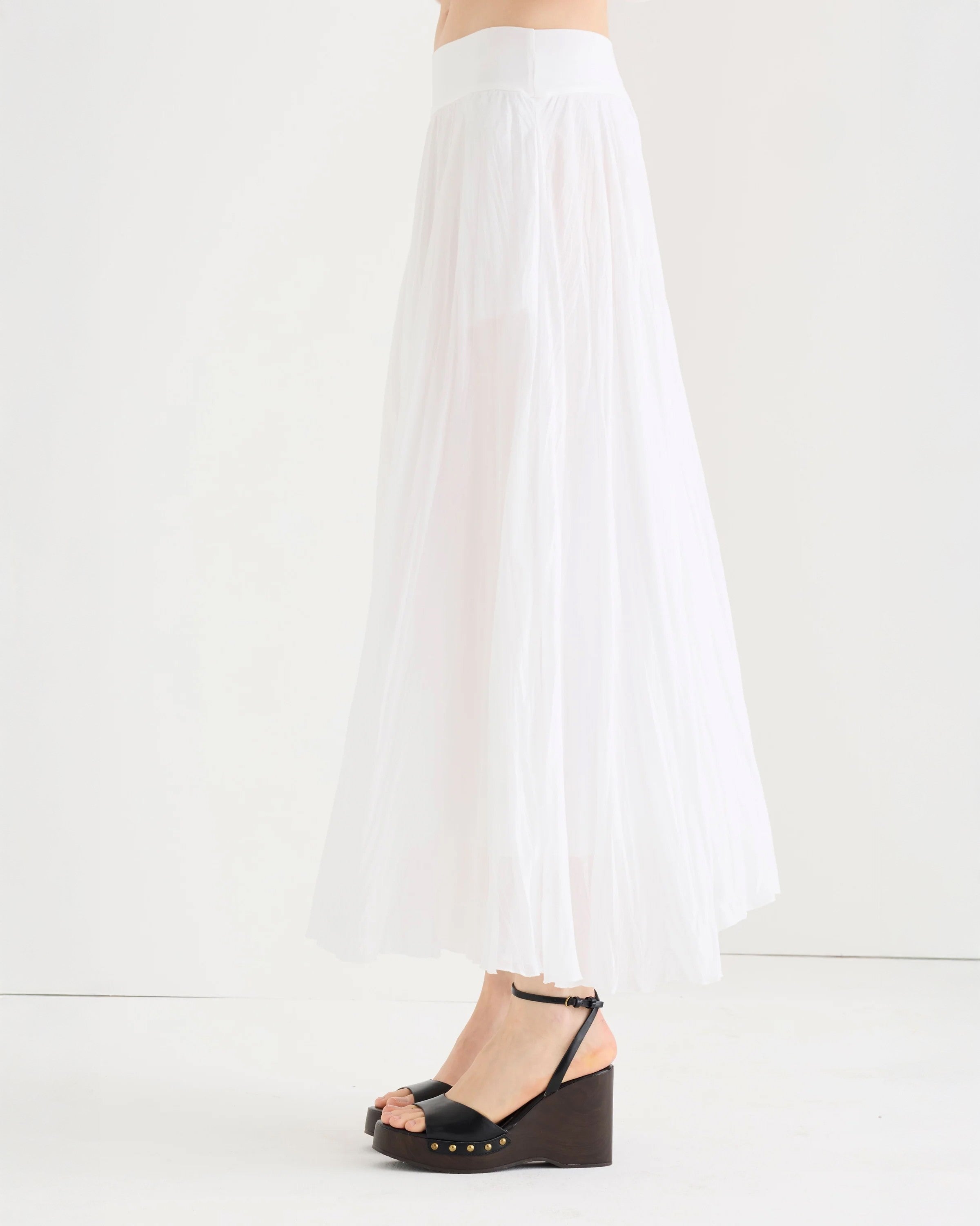 Floaty Pull On Skirt - White