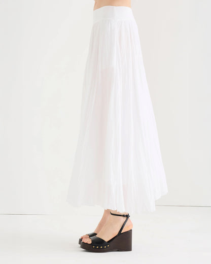 Floaty Pull On Skirt - White