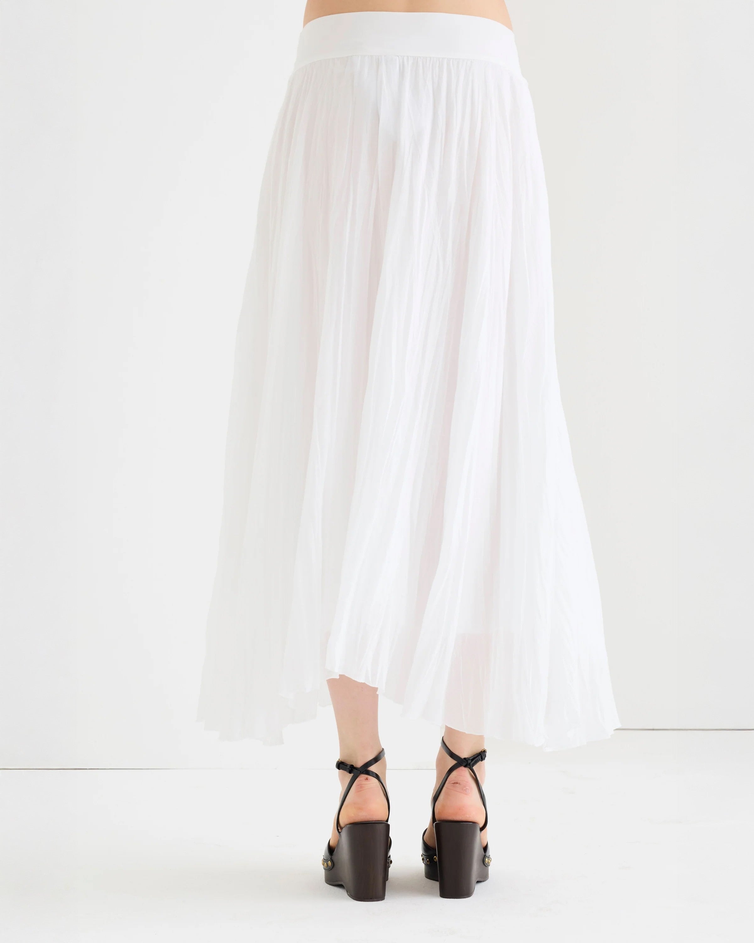 Floaty Pull On Skirt - White