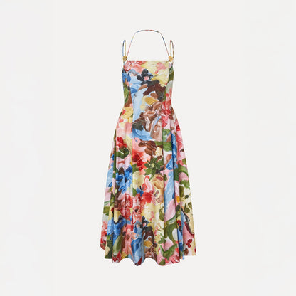 Floral Double Strap Dress - Loves Me, Loves Me Not