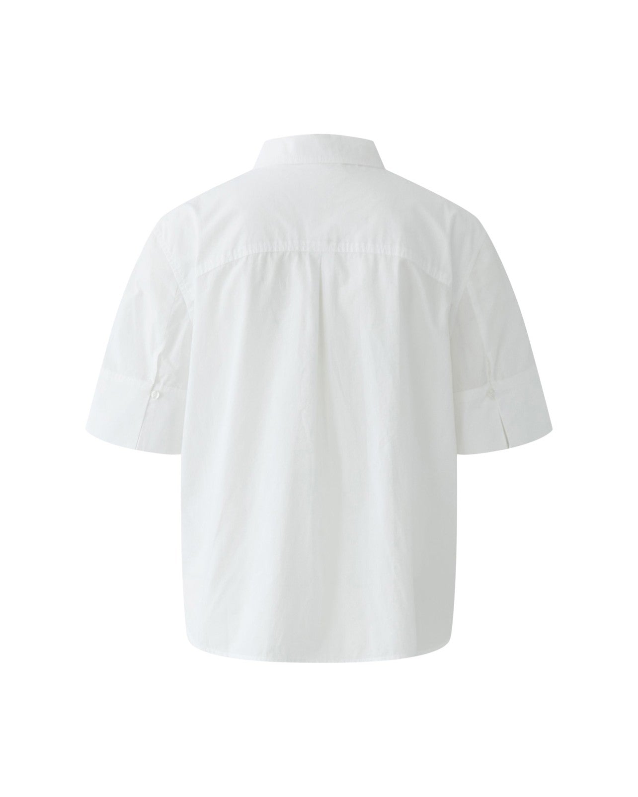 Flower Embroidered Shirt - White