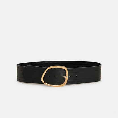 Frescal Leather Belt - Black