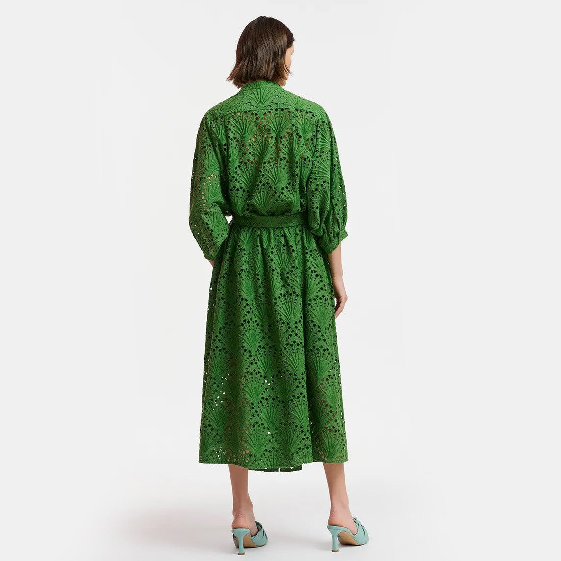 Fresci Broderie Anglaise Dress - Emerald
