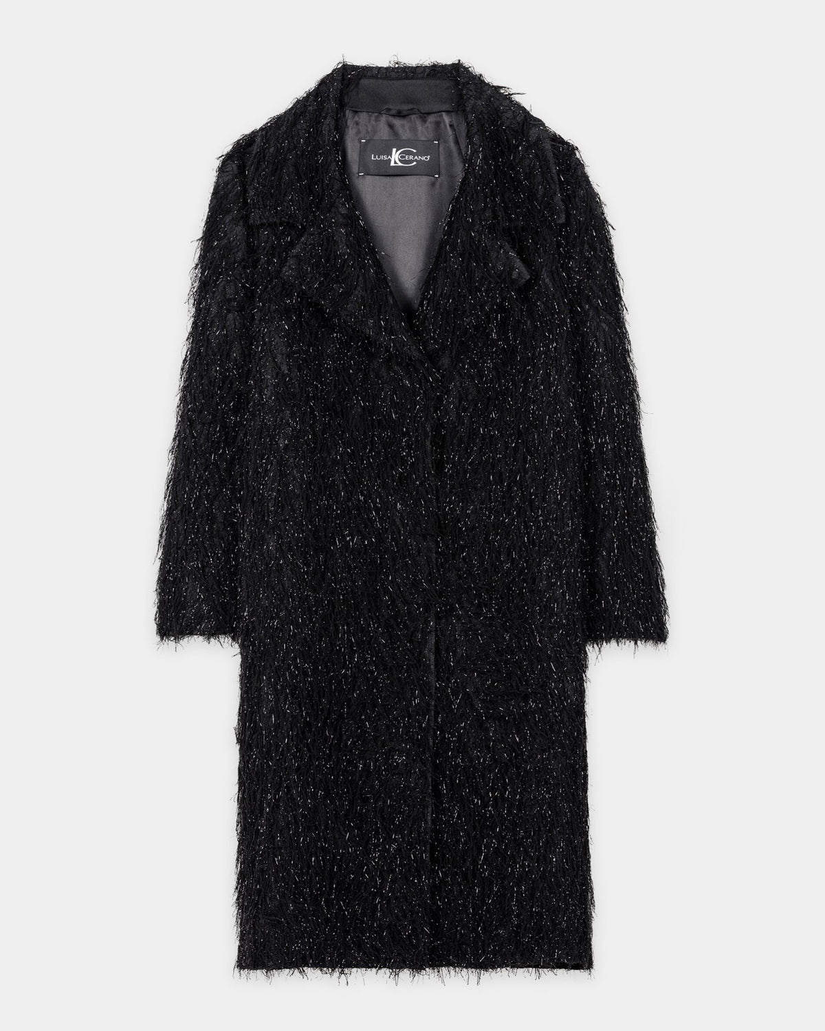Fringe Style Coat - Black