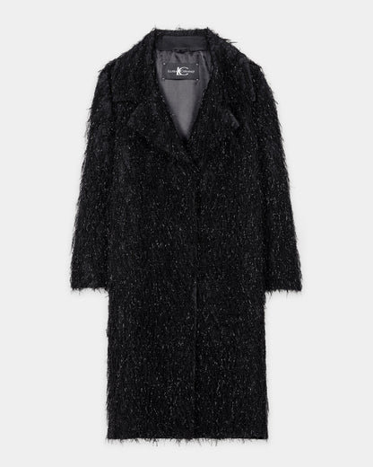 Fringe Style Coat - Black