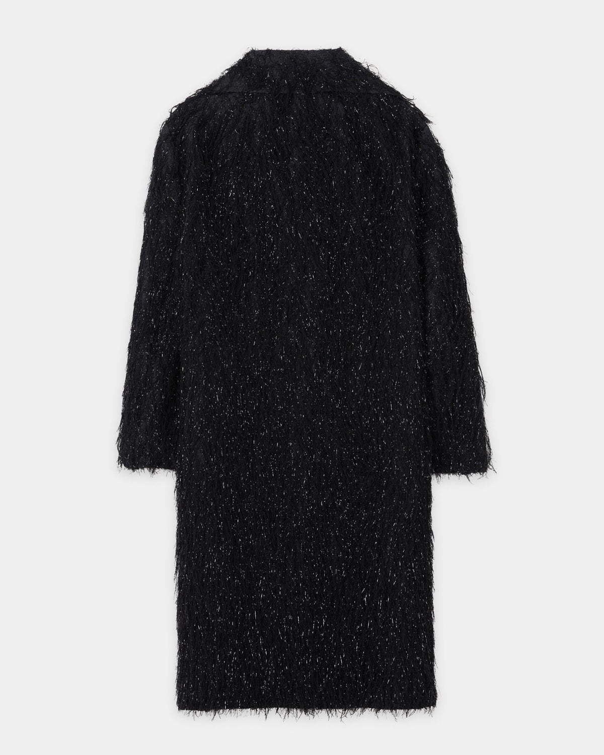 Fringe Style Coat - Black