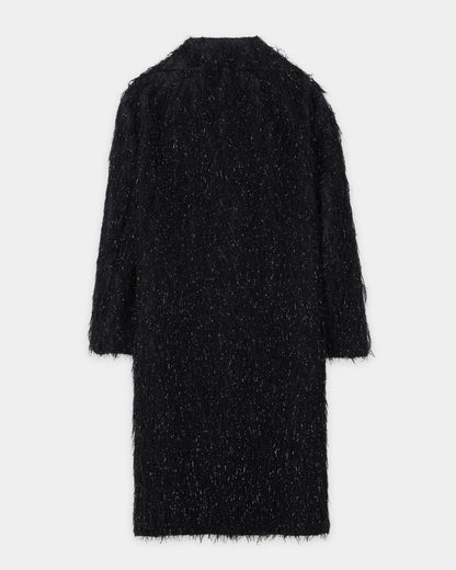 Fringe Style Coat - Black