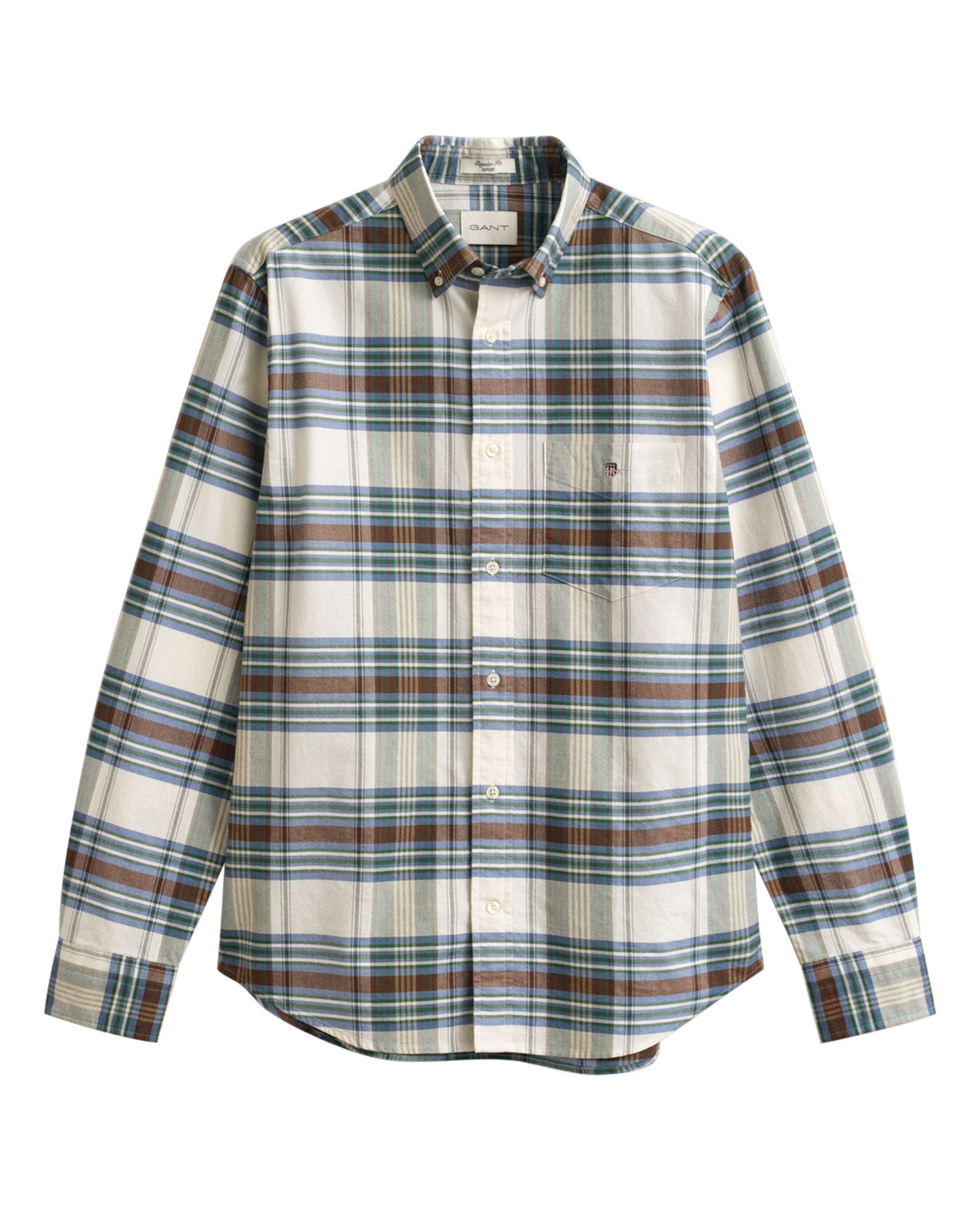 Regular Fit Classic Checked Oxford Shirt - Woody Green