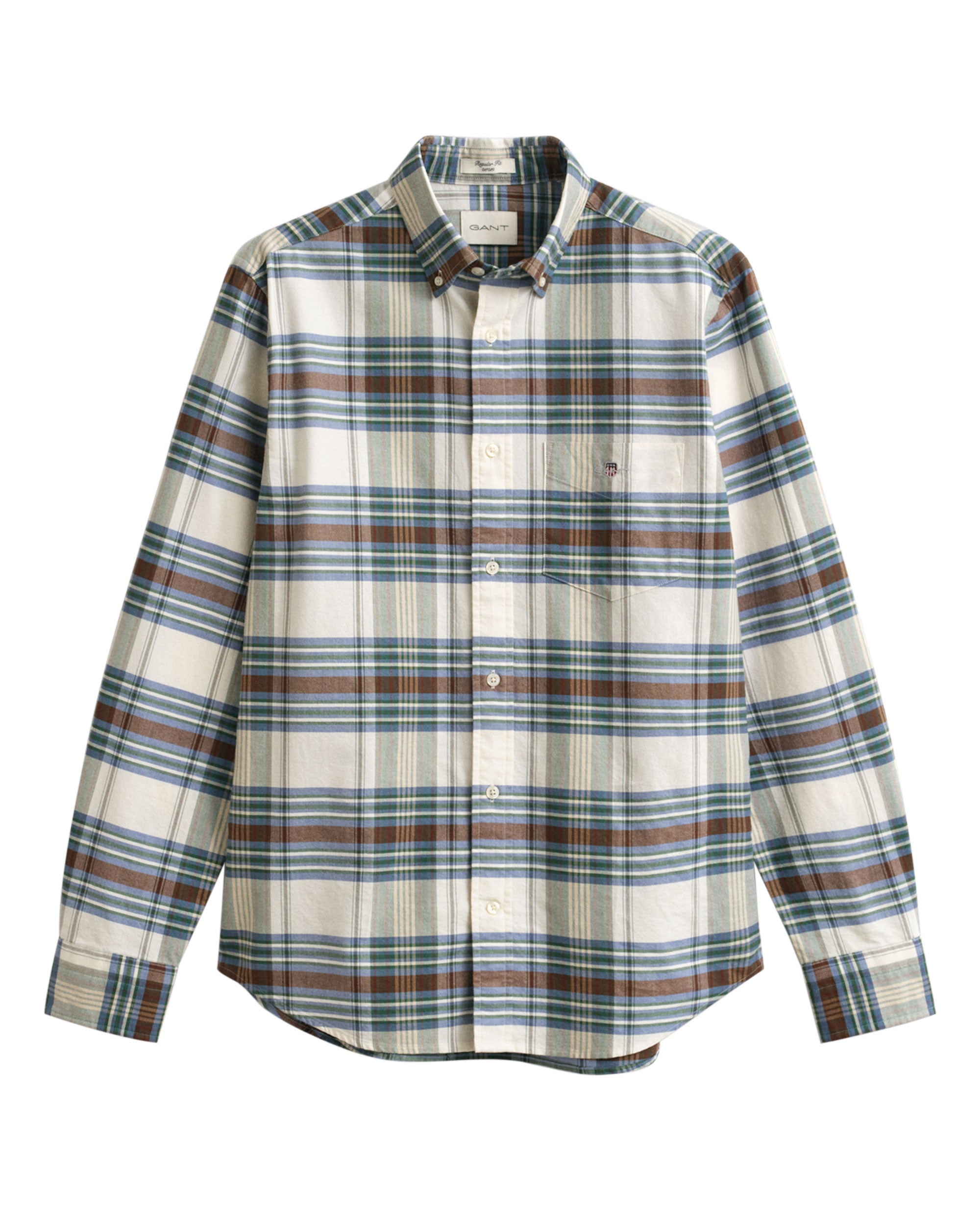 Regular Fit Classic Checked Oxford Shirt - Woody Green