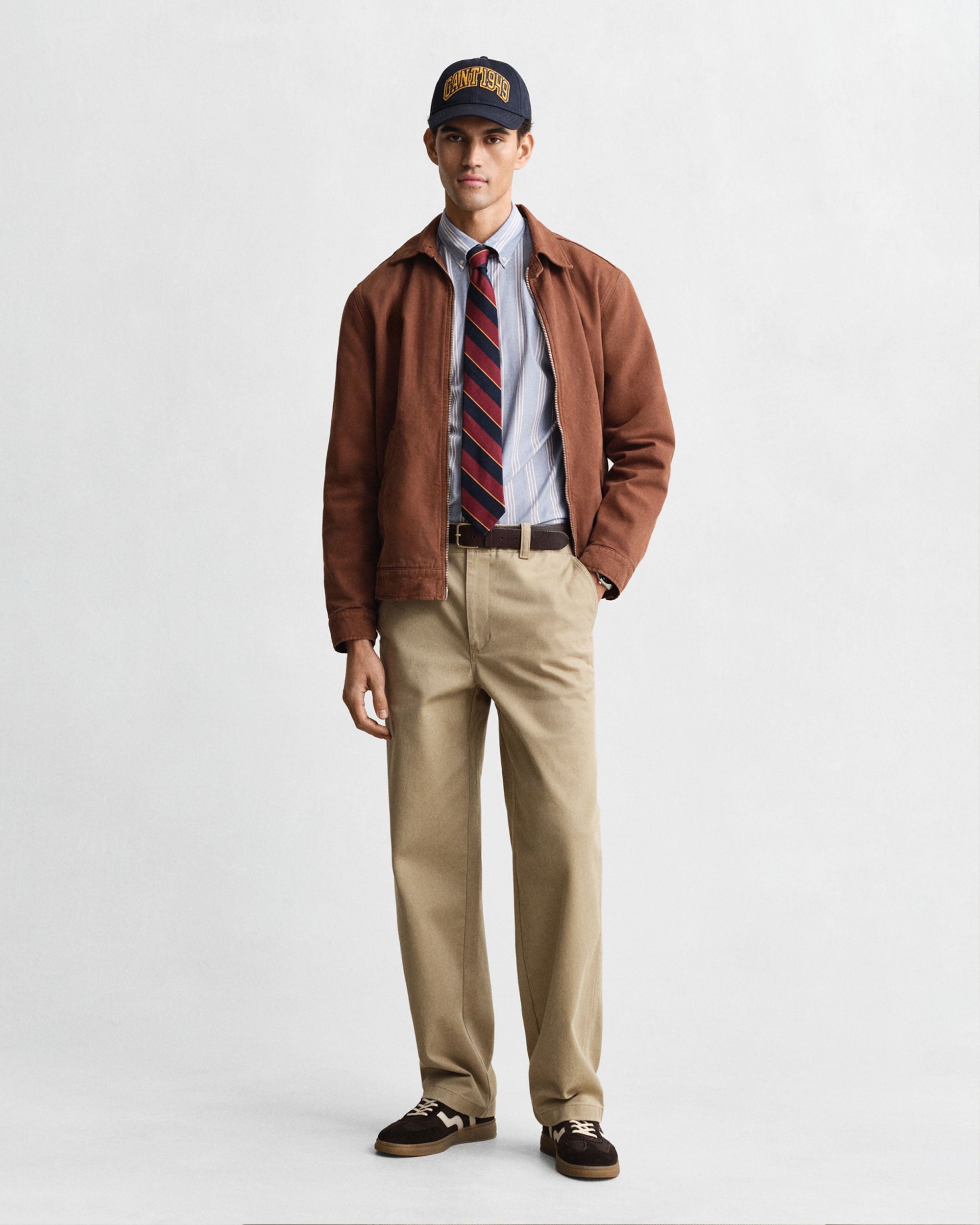 Regular Fit Poplin Fil-à-Fil Stripe Shirt - College Blue