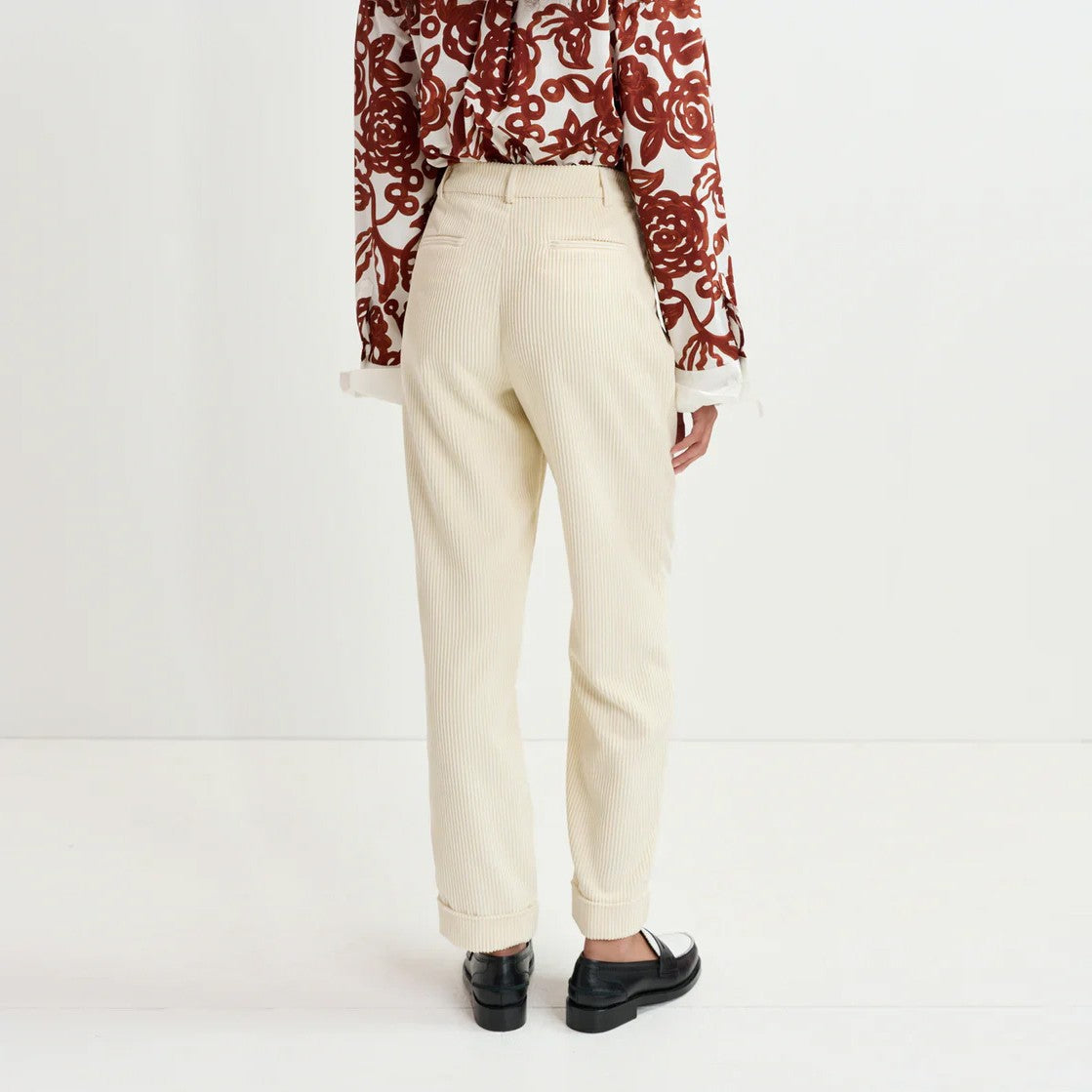 Gardenia Corduroy Pants - Off White