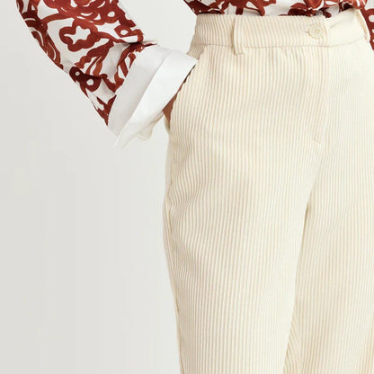 Gardenia Corduroy Pants - Off White