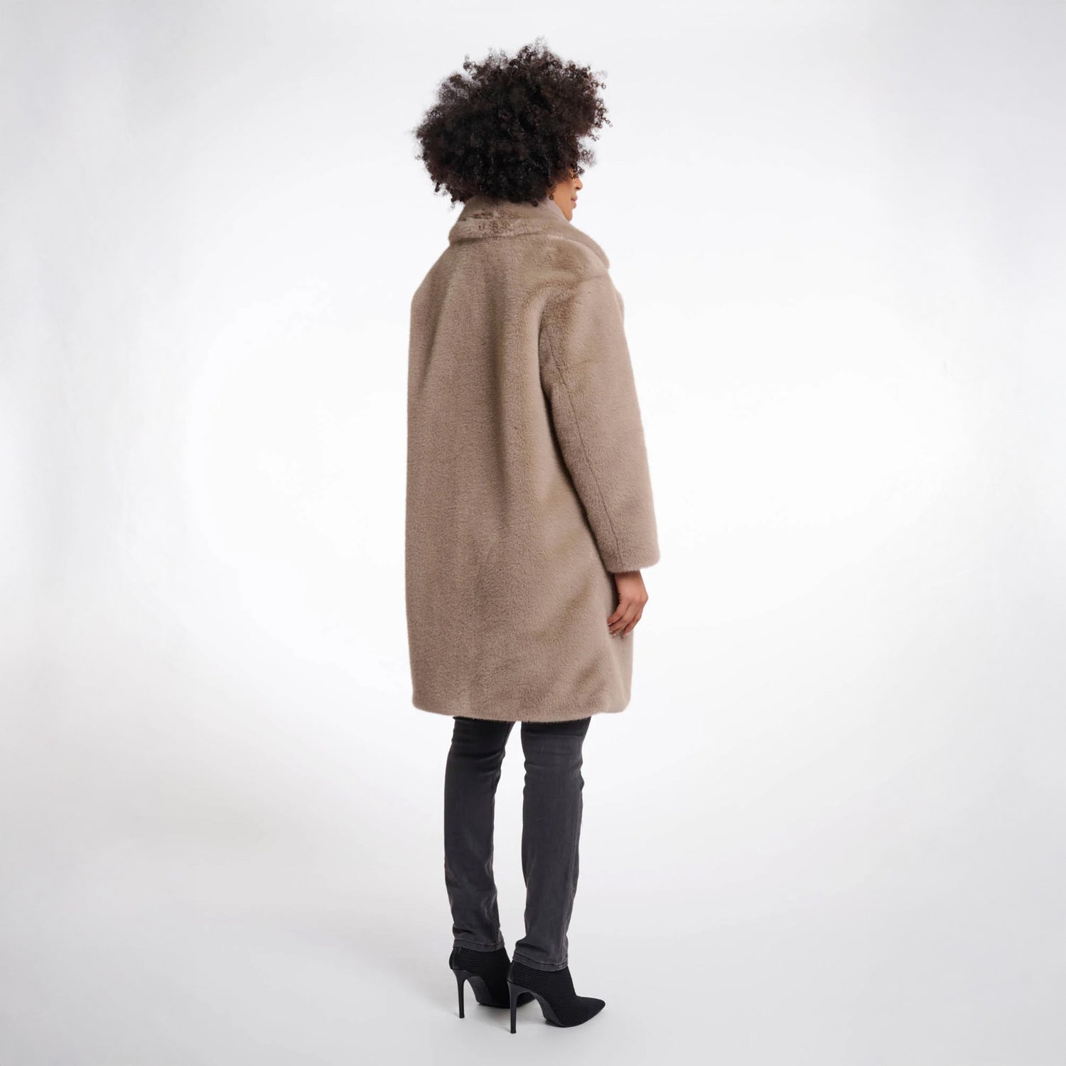 Geesje Detachable Collar Coat - Toffee