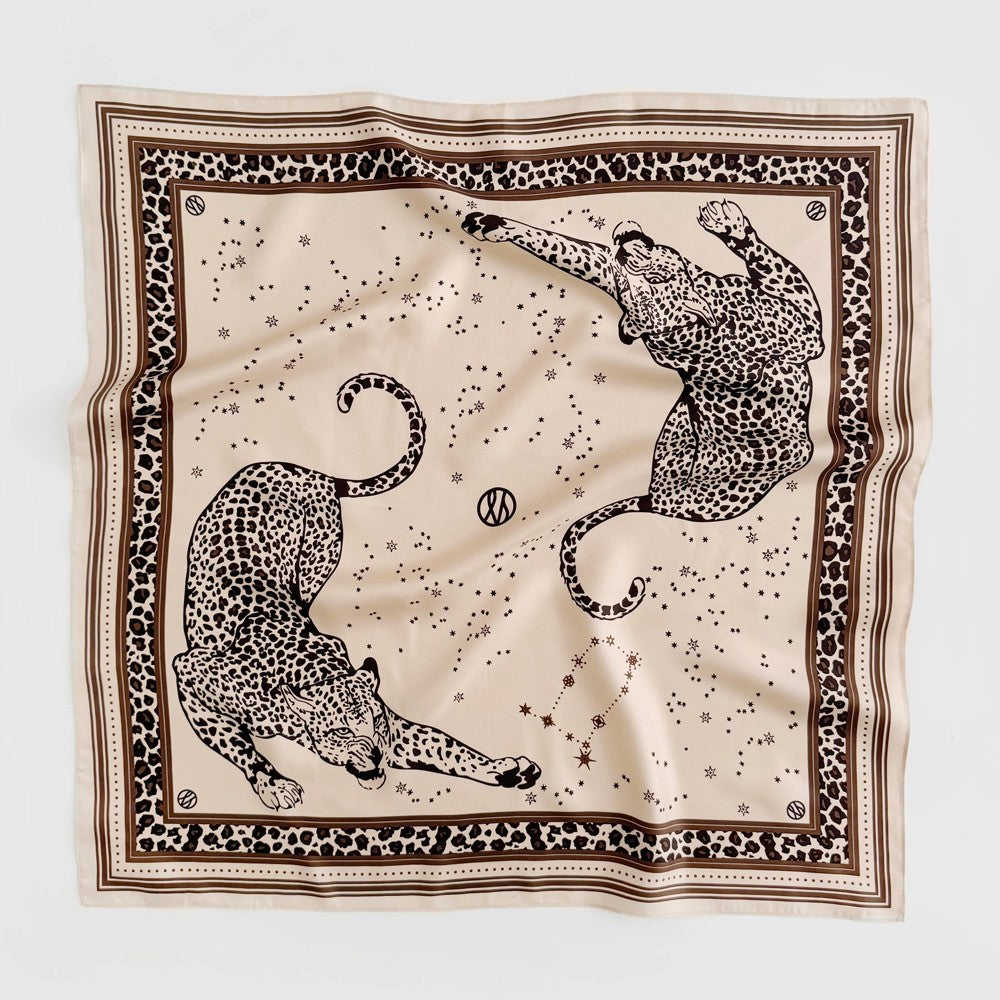 Gemini Silk Scarf - Sand