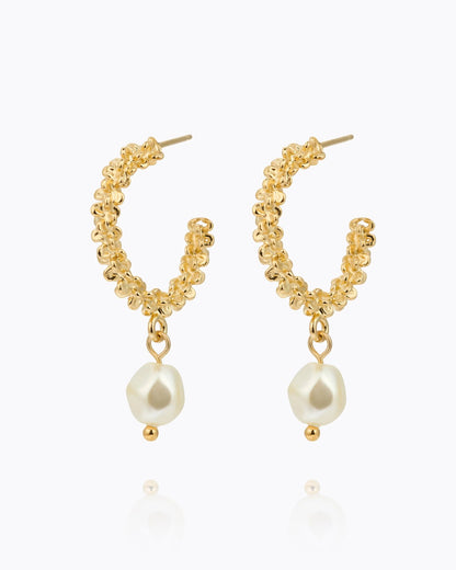 Gemma Pearl Loops Gold - Pearl