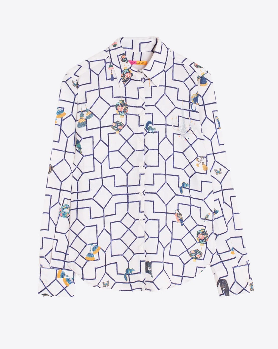Geo Blouse - White