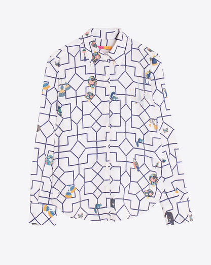 Geo Blouse - White