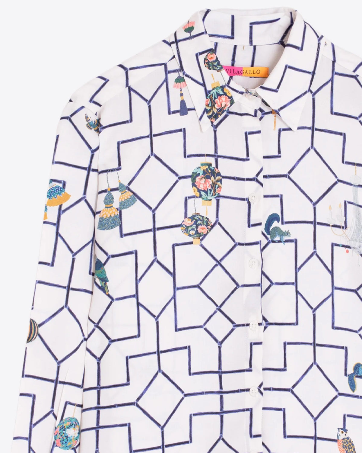 Geo Blouse - White