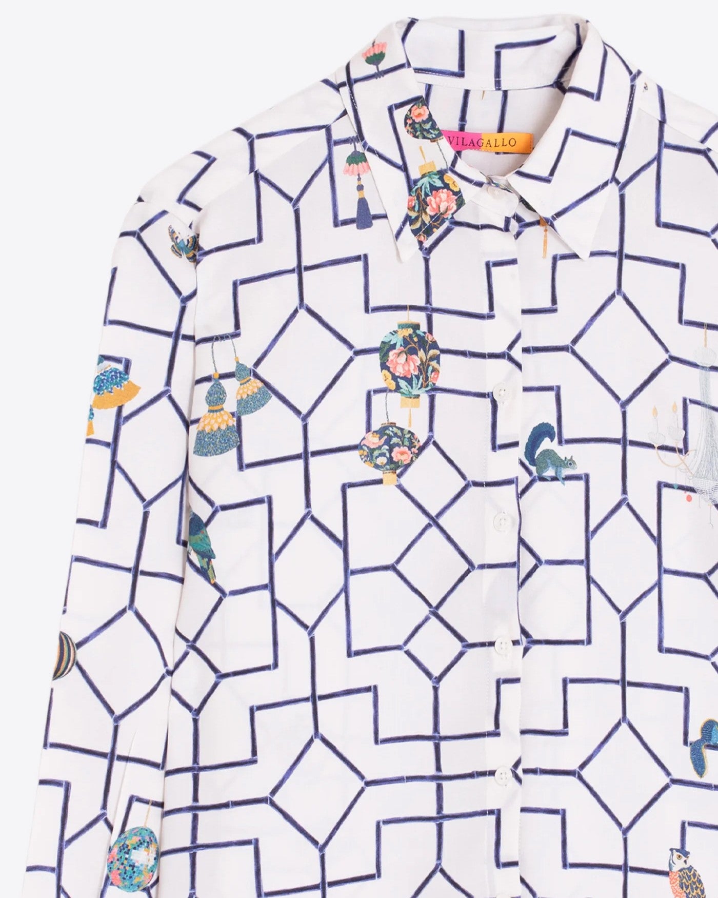 Geo Blouse - White