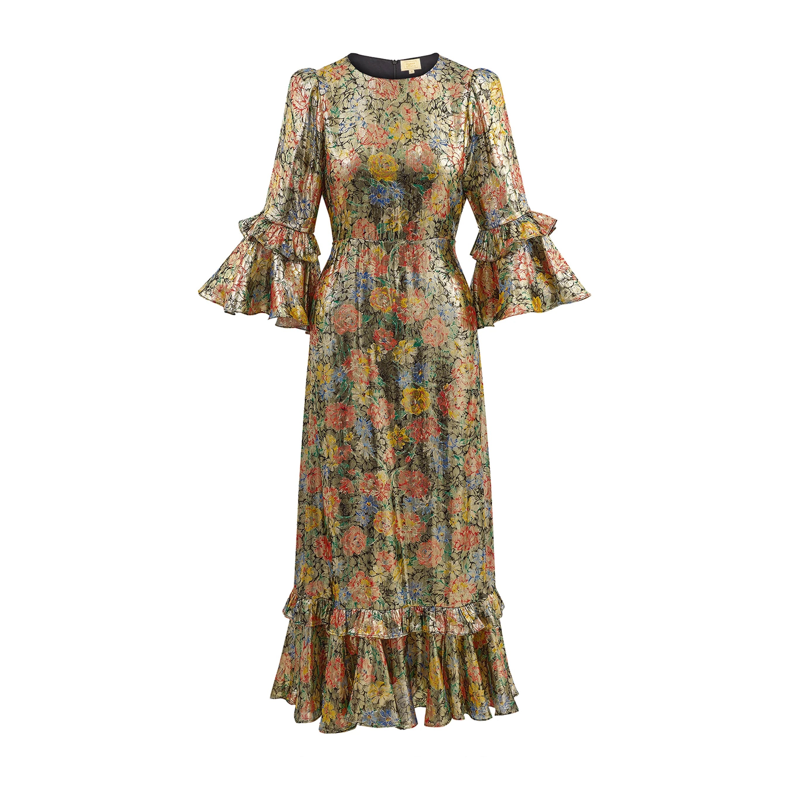 Ginger Foiled Maxi Dress - Gold