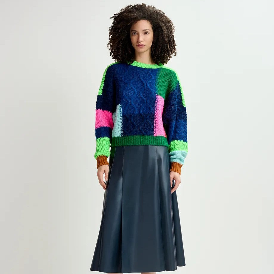 Girlcrush Patchwork Knit Pull - Combo 2 Evening Blue