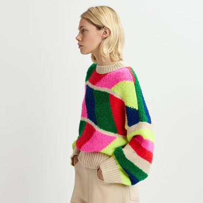 Gradation Jacquard Knit Pull - Combo 1 Merengue